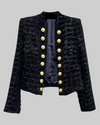 Black Retro Gold Buttoned Jacket