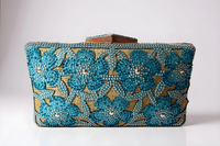 Blue Flower Clutch