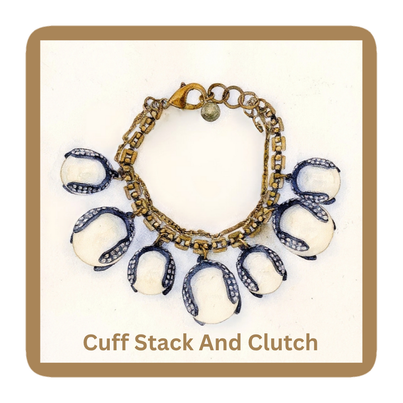 White Embellished Ball Bracelet