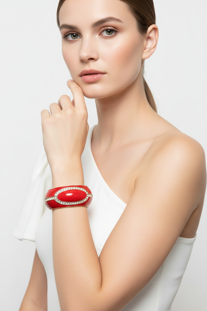 Red Diamond Resin Bracelet