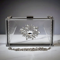 Transparent Jeweled Clutch