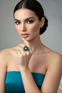 Sterling SIlver Paraiba Blue Tourmaline Ring