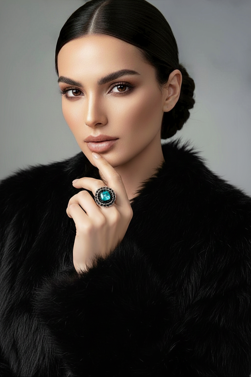 Sterling SIlver Paraiba Blue Tourmaline Ring