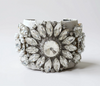 White Jeweled Cuff Bracelet