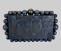 Black Bubble Trim Resin Clutch