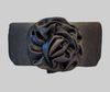 Black 3D Flower Clutch