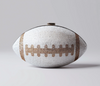 Silver Crystal Football Clutch Purse