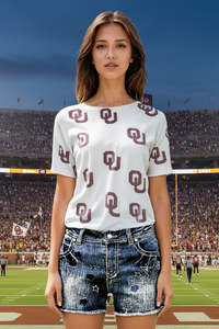 Oklahoma University Sequin Shirt