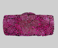 Purple Flower Crystal Clutch