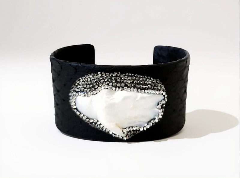 Black Pearl Cuff Bracelet