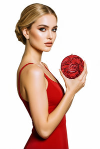 Red Crystal Rose Clutch