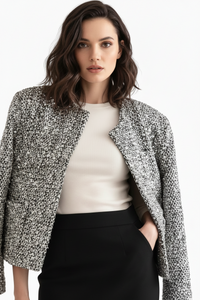 Silver Sequin Embellished Jacket