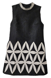 Black and White Sleeveless Mini Dress
