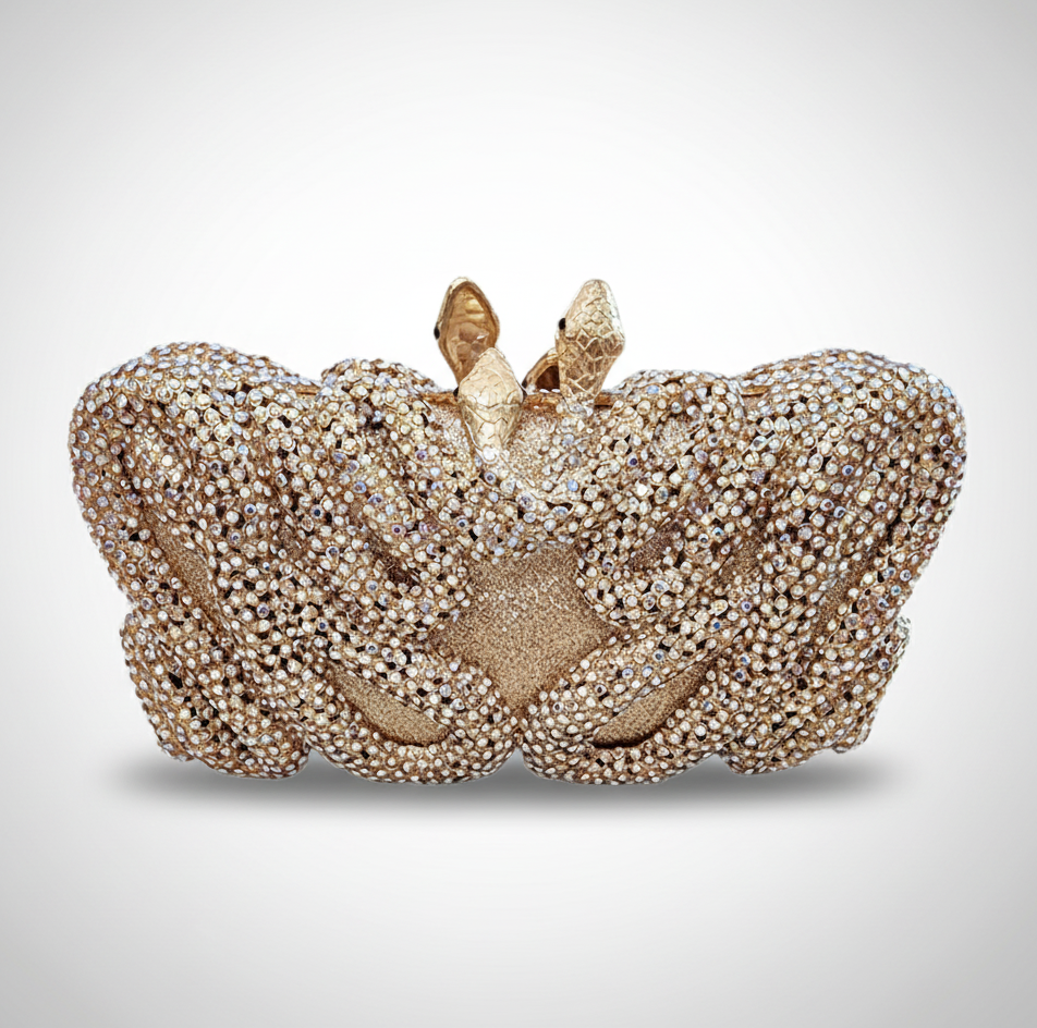Gold Iridescent Snake Clutch