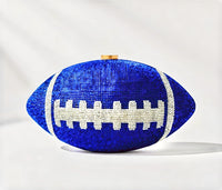 Dallas Cowboys Blue Crystal Football Clutch Purse