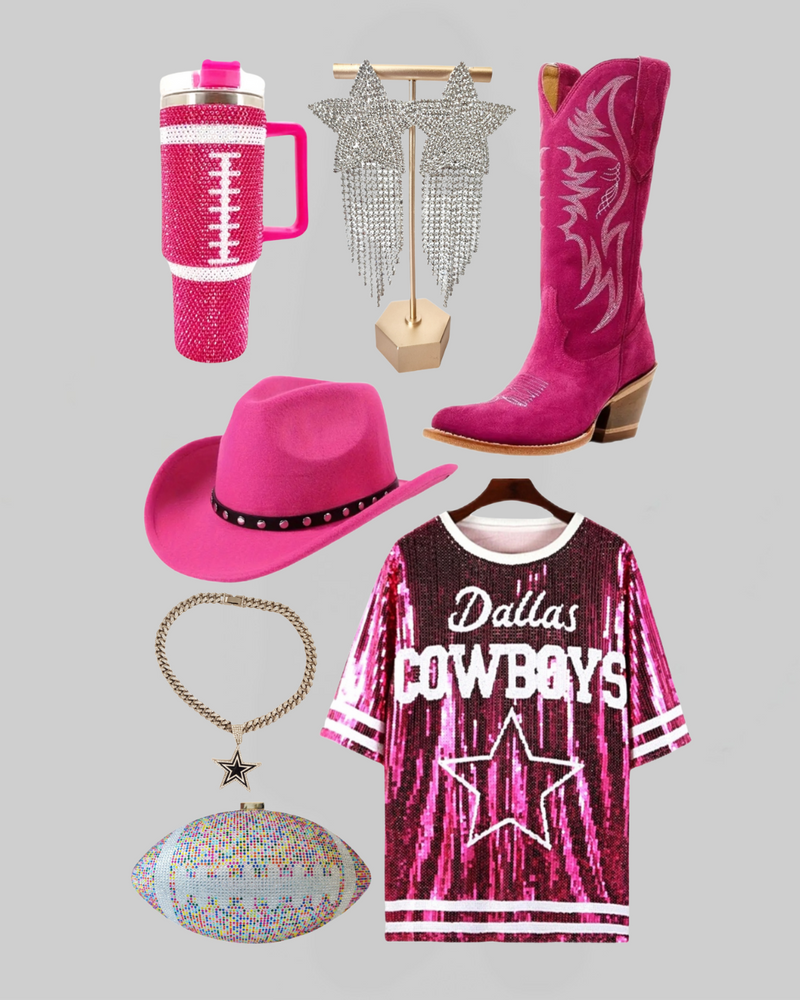 Dallas Cowboys Hot Pink Sequin Shirt