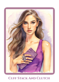 Fuchsia Pink Crystal Clutch, Sterling Silver Pave Orchid Ring and Earrings