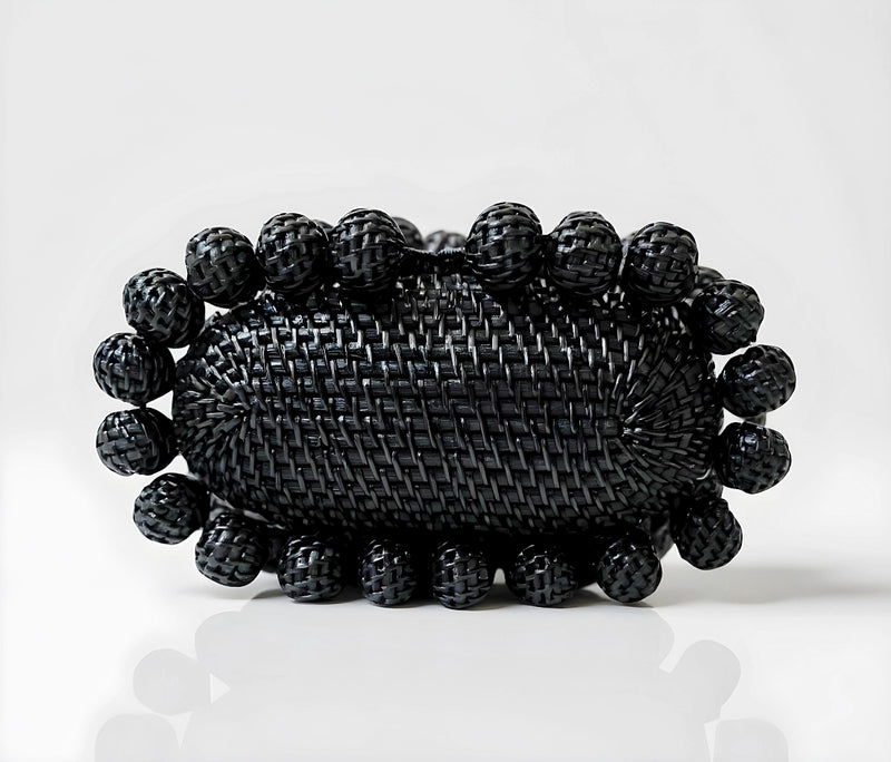 Black Ratan Clutch