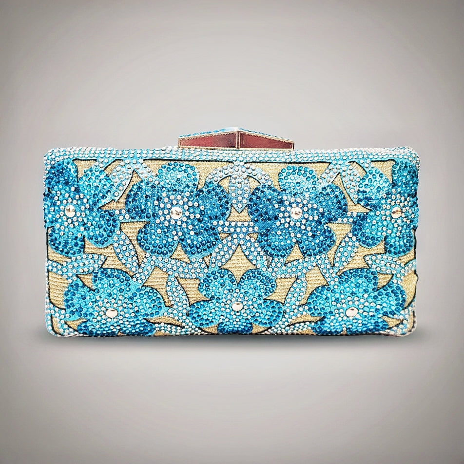 Blue Flower Clutch