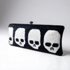 Black Skull Crystal Clutch
