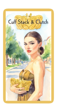 Gold Crystal Snake Clutch