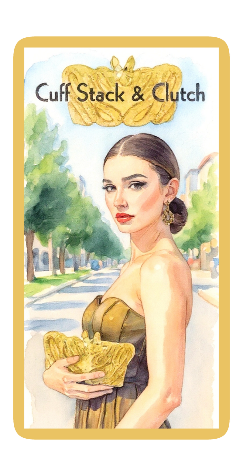 Gold Crystal Snake Clutch