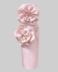 Pink 3D Flower Dress