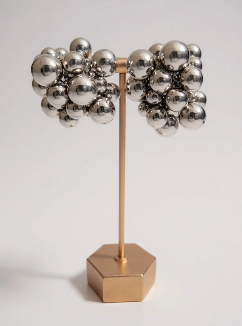 Silver Ball Earrings