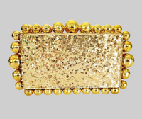 Glitzy Gold Resin Clutch