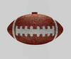 Brown Crystal Football Clutch Purse