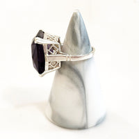 Sterling Silver Purple Aquamarine Ring