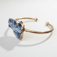 Black Stone Cuff Bracelet