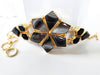 Black Banded Agate and Black Onyx Link Bracelet