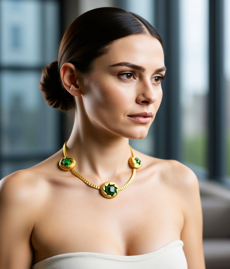 Green and Gold Necklace