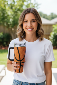 Basketball Crystal Tumbler, 40 oz