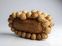 Brown Ratan Clutch