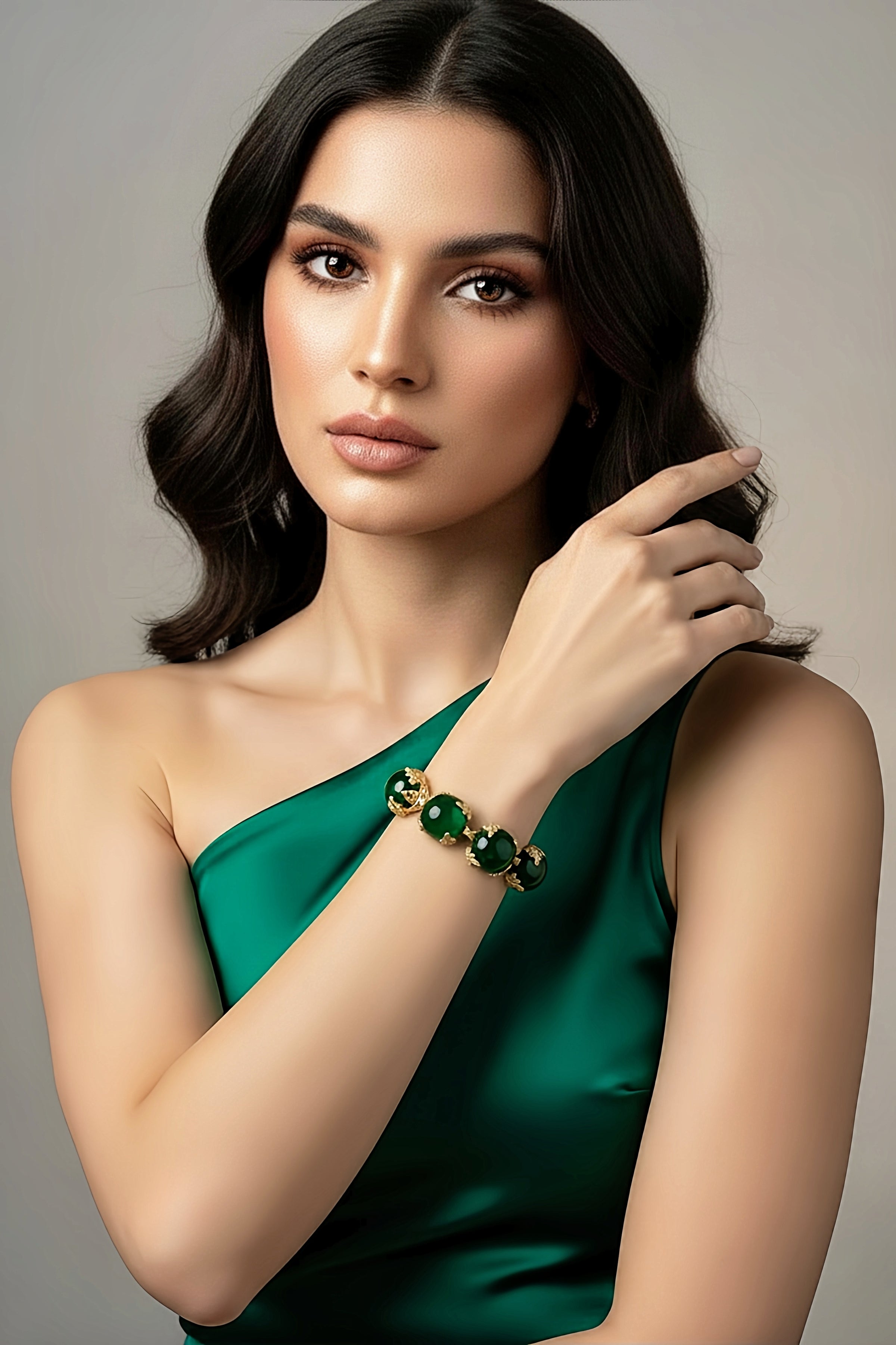 Green And Gold Bracelet