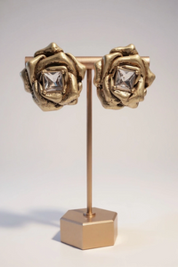 Gold Flower Earrings