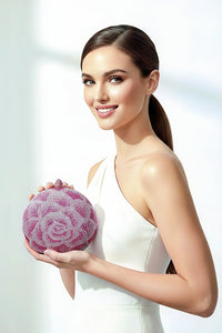 Pink Flower Clutch