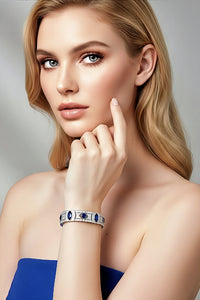 Sterling Silver Marquise Cut Sapphire Bracelet