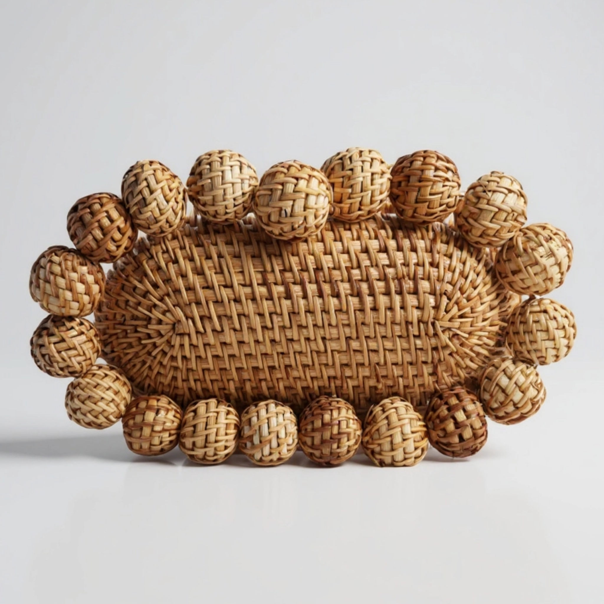 Brown Ratan Clutch