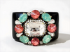 Black Multicolored Jeweled Cuff Bracelet