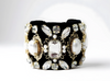 Black Jeweled Cuff Bracelet