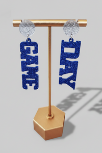 Blue Game Day Earrings