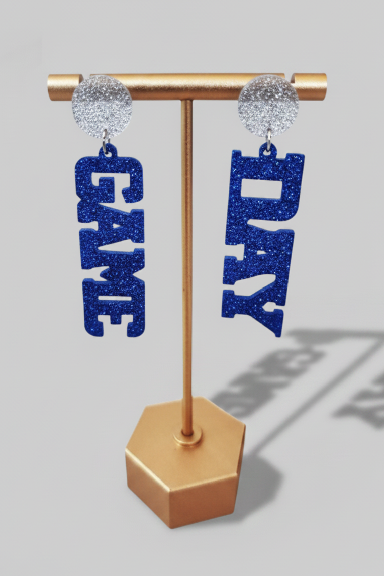 Blue Game Day Earrings