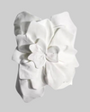 White 3D Flower Tube Top