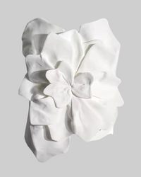 White 3D Flower Tube Top