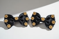 Black and Gold Bow Shoe Ornaments