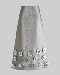 Pale Gold Sequin Long Beaded Skirt