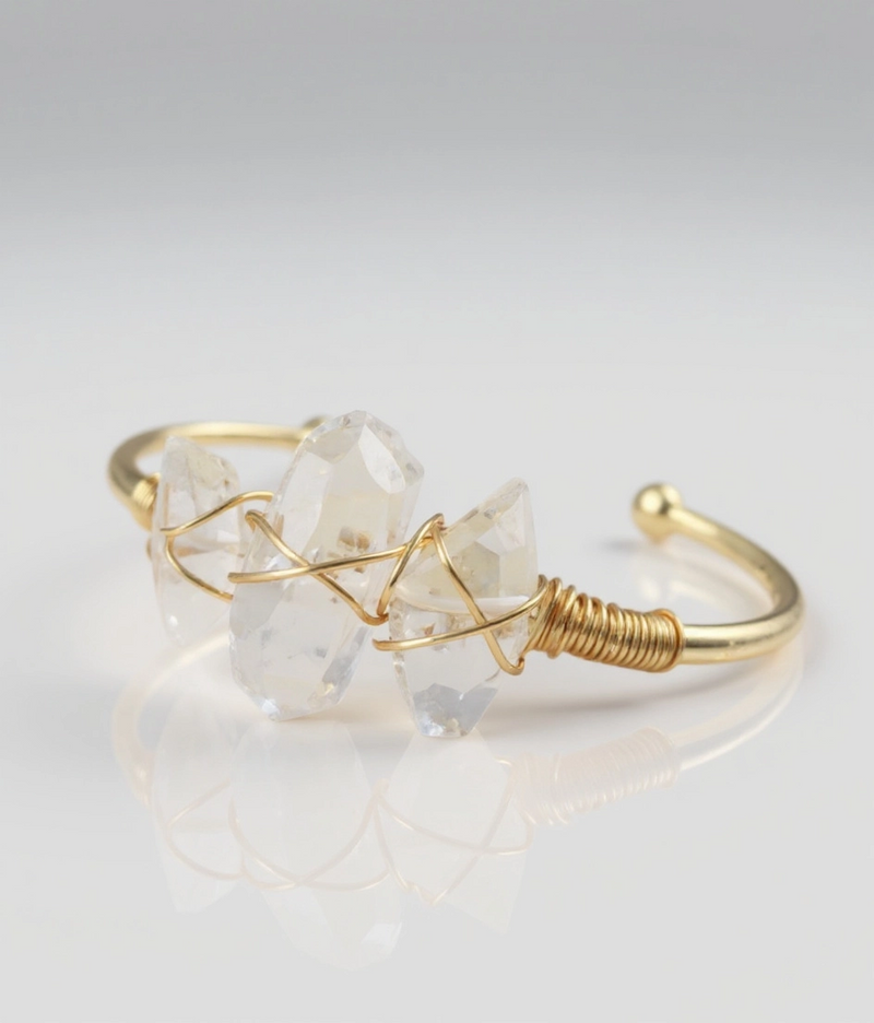 White Crystal Cuff Bracelet